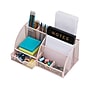 Mind Reader 7-Compartment Metal Desk Organizer, Pink (JOEORG-PNK)~#|#~DA11281B-8DEE-4903-8A22BE589425A0AC_sc7