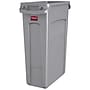 Rubbermaid Slim Jim Vented Rectangular Trash Can Waste Receptacle, 23 Gallons, Gray (FG354060GRAY)~#|#~DA1490C9-7749-4EB3-BFBA55CAA5F9EC7B_sc7