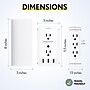 Overtime Wall Outlet Shelf, 8 Outlets and 3 USB Ports, Surge Protector, White (OTWP8O3USB)~#|#~DA14D289-D3BD-4832-983B655A1BD02827_sc7
