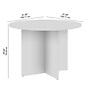 Bush Business Furniture 42W Round Conference Table with Wood Base, White (99TB42RWH)~#|#~DA14EFF2-4EF1-4A27-AFD6DDD769DD606F_sc7