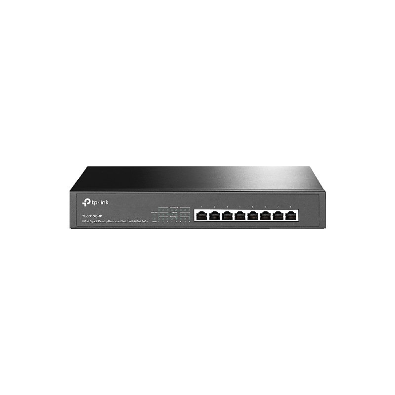 TP-LINK 8-Port Gigabit Ethernet Unmanaged Switch, Black (TL-SG1008MP) image 1