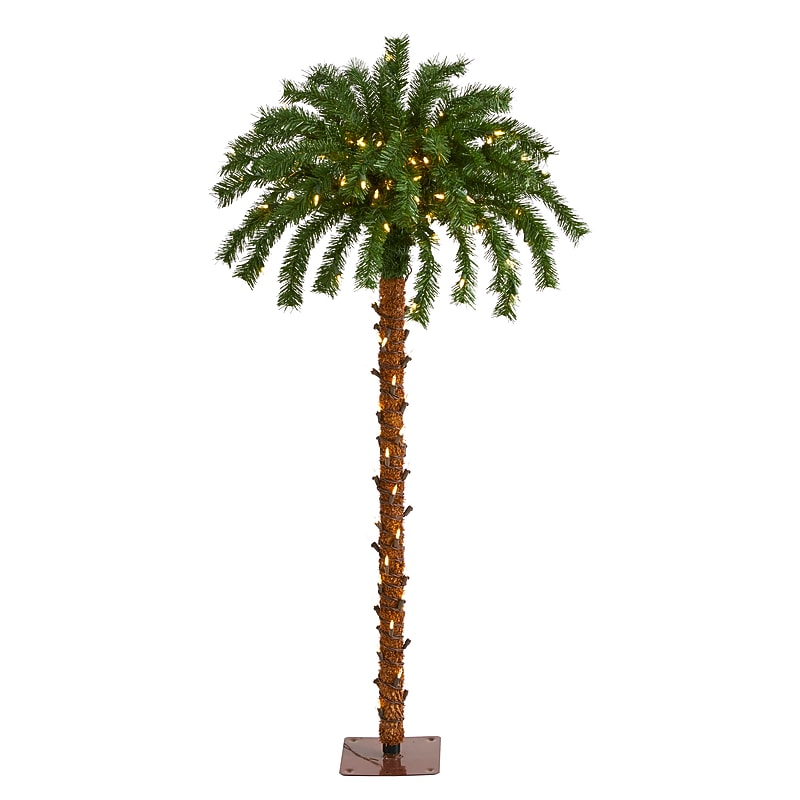 Nearly Natural Christmas Palm Artificial Tree, 4' (T1450) image 1