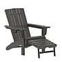 Flash Furniture Halifax Adirondack Chair with Cup Holder and Pull Out Ottoman, Gray (LEHMP1045110GY)~#|#~DA1C8EE0-1426-4A36-891121F4E8069332_sc7