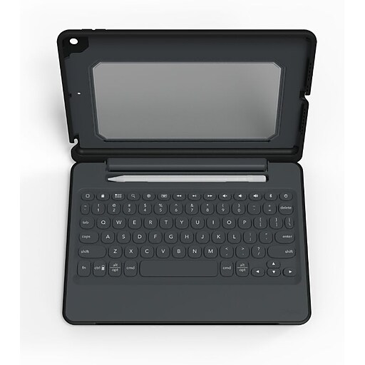 Zagg Wireless Keyboard with Case for 10.2" iPad (Gen 7, 8, 9), Black