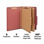 Staples 60% Recycled Pressboard Classification Folder, 2-Dividers, 2.5" Expansion, Legal Size, Red, 10/Box (ST18338/TR18338)~#|#~DA1F310D-8409-48C1-A84F31A809E1FBDF_sc7