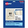 Avery Pearlized Ivory Heart Shaped Multipurpose Labels, .75" x .75", Ivory, 8000/Box (94601)~#|#~DA202B05-C90D-48A8-B42556CC72ECBD6A_sc7