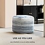 Anji Mountain Bar Harbor Fabric Square Pouf Ottoman (AMBPF035-1818)~#|#~DA3229F2-4F72-41D0-9BB258FCEDF5FF8F_sc7