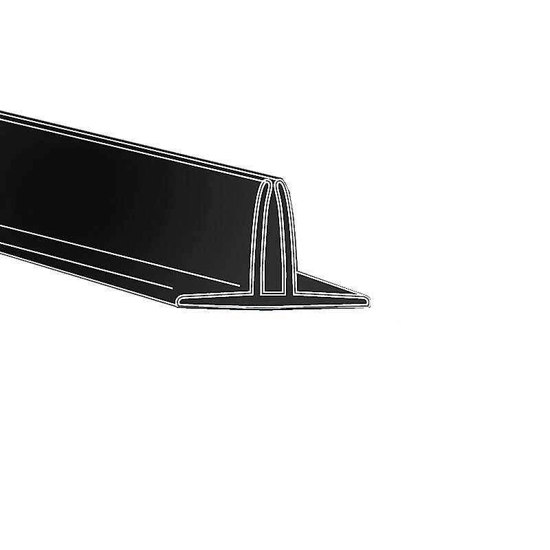 Azar Sign Holder, 72" x 1.5", Table Top, Black, Plastic, 5/Pack (AZA600056-BLK) image 1
