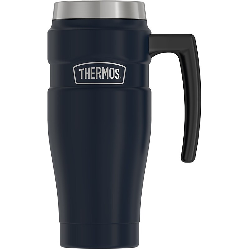 Thermos King Stainless Steel Vacuum Insulated Travel Mug, 16 oz., Midnight Blue (EASK1000MDB4) image 1