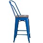 Flash Furniture Lily Contemporary Metal Vertical Back Counter Height Stool, Blue, 4-Pieces/Pack (4CH3132024GBBLW)~#|#~DA461DA0-32FB-4585-9FF33DC32E3705CD_sc7