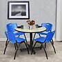 Regency 42-inch Round Laminate Maple Table with 4 M Stacker Chairs, Blue (TKB42RNDPL47BE)~#|#~DA46D106-E2C3-4ADE-86F3E4F8F7C730E3_sc7
