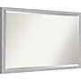 Amanti Art Grace Brushed Nickel Narrow Frame Wall Mirror, 26" x 38" (A42675343056)~#|#~DA4B0A84-F3FF-44FC-BB5726CDE667C1C8_sc7