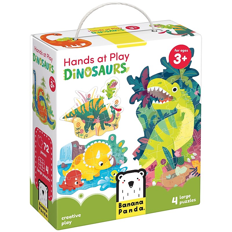 Banana Panda 71-Piece Hands at Play Dinosaurs, 4/Set (BPN49167) image 1