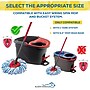 BISON LIFE Kleen Handler Microfiber Spin Mop Head Refill, Blue, 24/Pack (BPES-SPM-MFR-BL-L-1-24A)~#|#~DA4C46EE-9F50-40F3-A7C9AD62549A827C_sc7