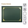 Better Office Certificate Holders, 8.75" x 11.25", Green/Gold, 25/Pack (65258-25PK)~#|#~DA4C6A60-2A74-4B04-B78AAEC4D45C6F60_sc7