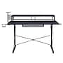 Techni Sport Carbon Computer Gaming Desk with Shelving, Black (RTA-TS200-BK)~#|#~DA4C847C-5621-406F-9CFCF887EFD0A536_sc7