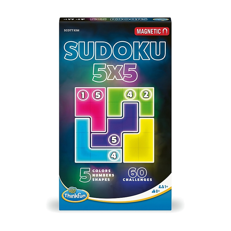 Ravensburger ThinkFun Sudoku 5x5 Magnetic Travel Puzzle (76591) image 1