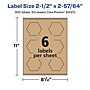 Avery Laser/Inkjet Decorative Edge Multipurpose Labels, 2-1/2" x 2-57/64", Kraft Brown, 300 Labels/Box ( 94121)~#|#~DA5060D0-8C3D-413B-9946CCAA30D8CE71_sc7