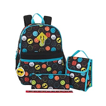 A.D.Ventures Backpack Set, Smiley Faces, Multicolor (2144STA)