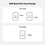 CODi 20W Dual Port Wall Charger, USB-C & USB-A Outputs, Black (A01102)~#|#~DA5DEB47-1594-4B3F-BE7A7ABC4361BB67_sc7