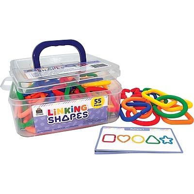 Teacher Created Resources Linking Shapes - 50 Teile, 5 Formen & Farben, Mit Aktivitätskarten