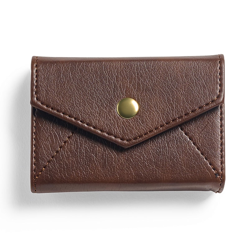 Eccolo Envelope-Style Business Card Holder, Brown (ST927B) image 1