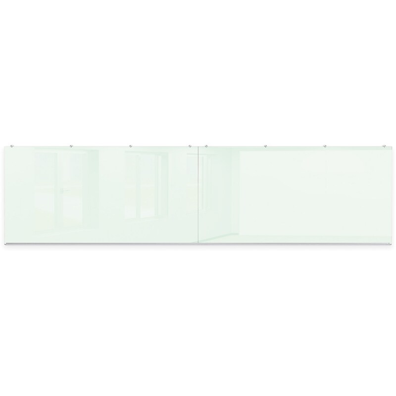 MooreCo Rapport Commercial Series Glass Dry Erase Board, 4'H x 12'W (GWA416-GLOSSWHITE) image 1