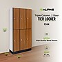 Alpine Industries 72" 2-Tier 3-Column Storage Locker, Oak (701-O-3-SPO-WTTR)~#|#~DA6A10BA-BA34-4017-A191F0C77F41CA44_sc7