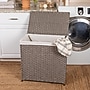 Household Essentials 1-Section Hamper with Lid, Cotton/Synthetic, Gray (HE1184)~#|#~DA6A2559-0CF5-4EC4-BDE1C024643EBD6E_sc7