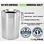 Alpine Industries Stainless Steel Trash Can with Open Lid, 50 Gallon, Silver (ALP475-50)~#|#~DA70C404-D62E-4A63-8C82F8EE1DB69DF8_sc7