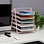 Mind Reader 5-Tier Stackable Paper Desk Tray Organizer, Metal, Pink (5TPAPER-PNK)~#|#~DA72141E-A94F-407D-BB82FBC2F5E3A34A_sc7