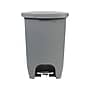 Glad Plastic Step Trash Can, 13-Gallon, Gray (GLD-74131-1)~#|#~DA772B3F-21BC-42C2-9DA53A2526BD4DD4_sc7