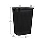 Mind Reader 15.85-Gallon Hamper with Lid, Plastic, Black (60FABHAMP-BLK)~#|#~DA7B4769-BCEC-4BB1-8A193489D430CFCB_sc7