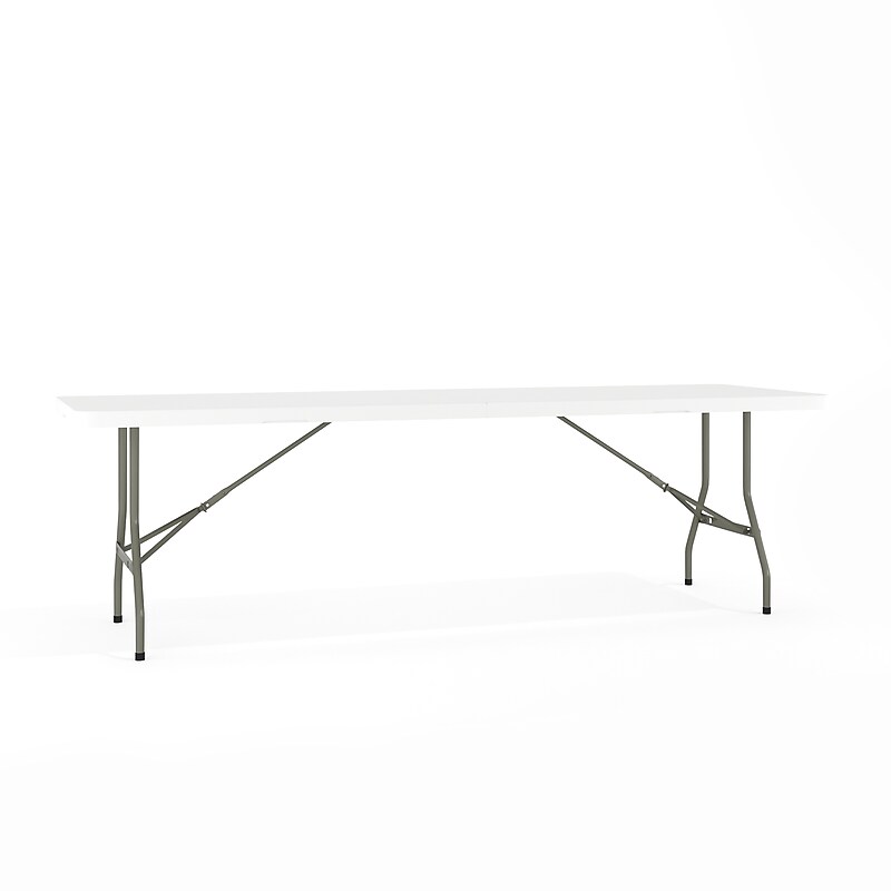 Flash Furniture Kathryn Folding Table, 96" x 30", Granite White (RB3096FH) image 1