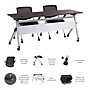 Bush Business Furniture Envision 72"W Foldable Training Room Table with 2 Chairs, Storm Gray (NVS006SG)~#|#~DA7C486B-21E1-4629-A3CBFE08BE9C89B7_sc7
