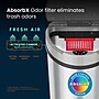 iTouchless Stainless Steel Semi-Round Sensor Trash Can with Extra-Wide Lid and AbsorbX Odor Control, 13 Gal., Silver(IT13HX)~#|#~DA7C6A20-9413-417A-8F891606BF3C6442_sc7