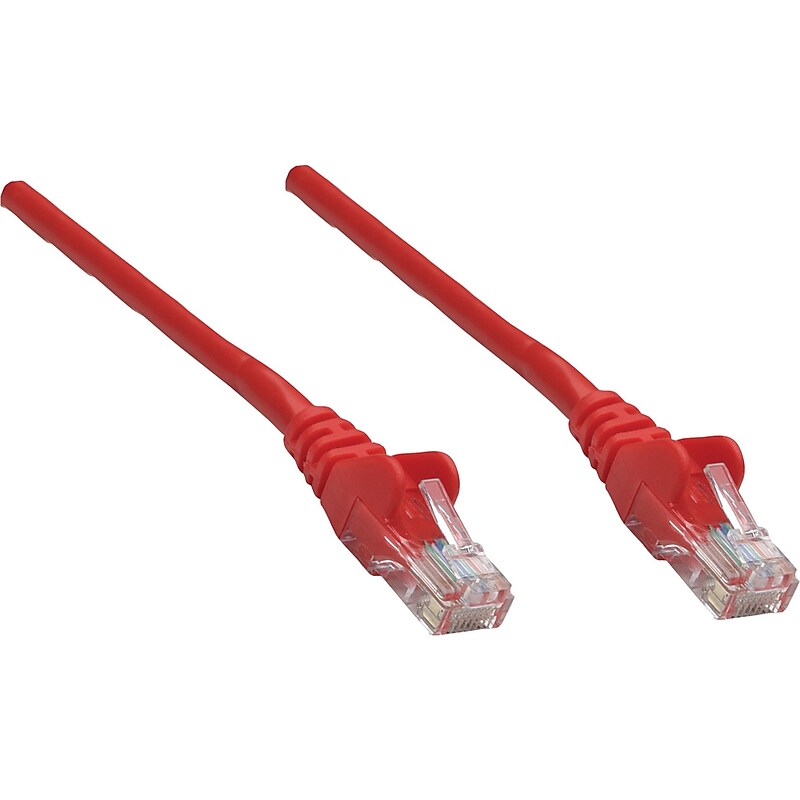 Intellinet 1.5 ft. Cat5e Network Patch Cable, Red (345101) image 1
