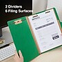 Staples Moisture Resistant Classification Folder, 2-Dividers, 2.5" Expansion, Letter Size, Green, 10/Box (ST614621-CC)~#|#~DA824D86-77A7-4E27-B0FF4E0203D569D0_sc7