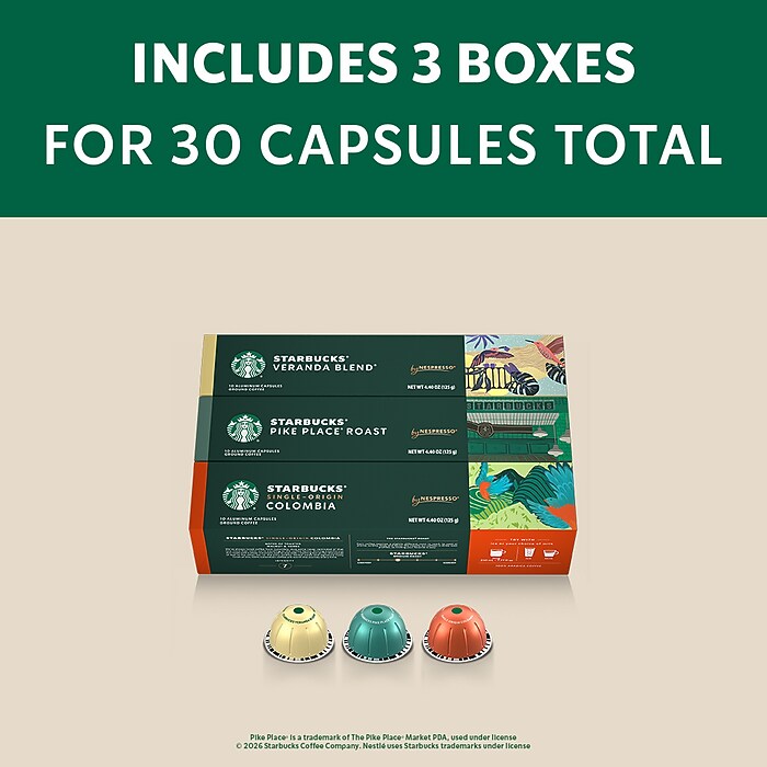 Nespresso Starbucks Variety Pack Coffee Nespresso Vertuo Capsules
