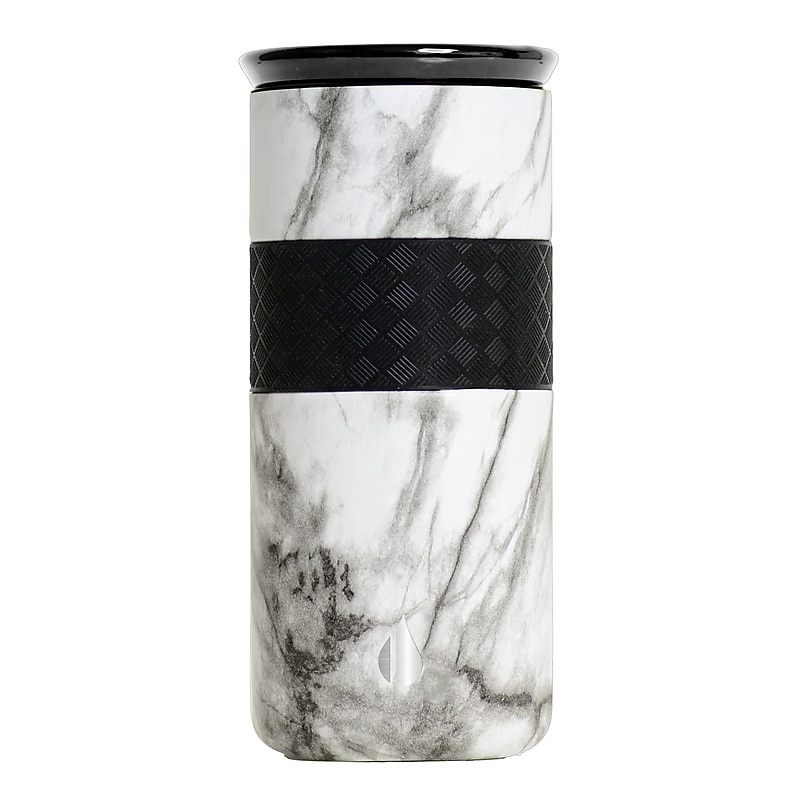 Elemental Artisan Series Stainless Steel Triple Wall Insulated Tumbler, 16 oz., White Marble (EMLET16MB5) image 1