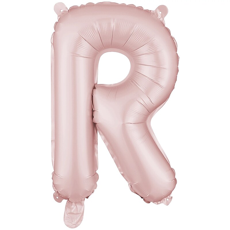 Party City (Air-Filled) 16" "R" Foil Balloon, Dusty Rose (AM 1 100085-92) image 1