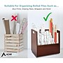 AdirOffice 50-Slot Mobile Roll File, 28.5"H x 30"W x 15.75"D, Mahogany, 2/Pack (626-MA-2PK)~#|#~DA9886D5-88C0-4405-B8D61DDA34DFCB2D_sc7