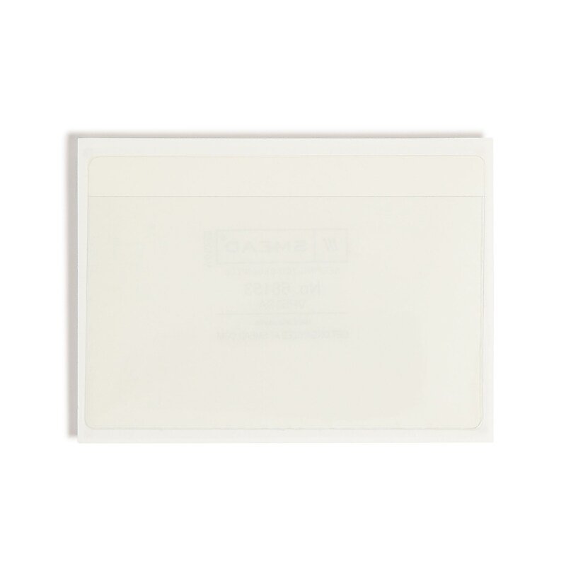 Smead Self-Adhesive Poly Binder Pockets, Index Card Size, Clear, 100/Box (68153) image 1