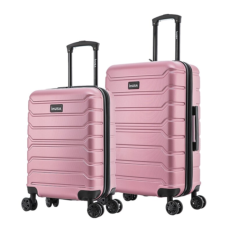 InUSA Trend 2-Piece Hardside Spinner Luggage Set, TSA Checkpoint Friendly, Rose Gold (IUTRE0SM-ROS) image 1