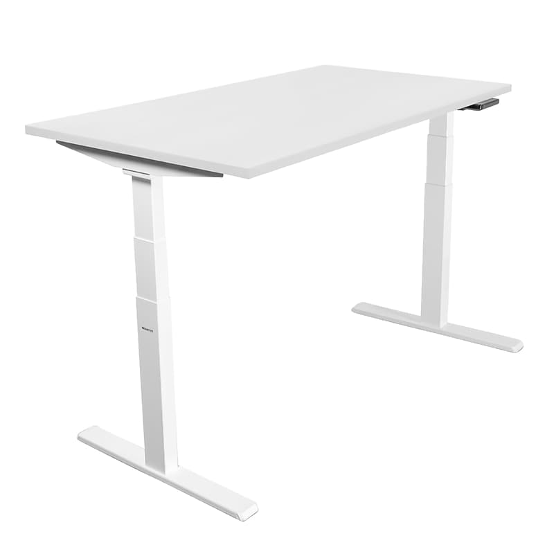 Mount-It! 48"W Electric Adjustable Standing Desk with Dual Motors, White (MI-18066) image 1