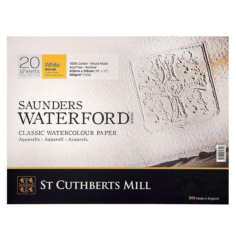 St Cuthberts Mill Saunders Waterford 12" x 16" Watercolor Sketch Pad, 20 Sheets/Pad (STCT46630001011E) image 1