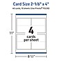 Avery Integrated Cards, 2-1/6" x 4", Glossy White, 40/Pack (95330)~#|#~DAA30B8D-2958-45FE-8C2979D2D06C2897_sc7
