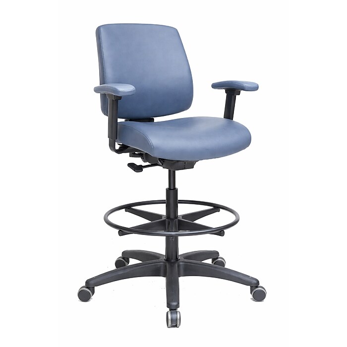 Tempur-Pedic Healthcare Vinyl Drafting Stool with Footrest and