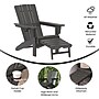 Flash Furniture Halifax Adirondack Chair with Cup Holder and Pull Out Ottoman, Gray (LEHMP1045110GY)~#|#~DAA3FF66-E5BE-4F54-B9870145C7BC4C82_sc7