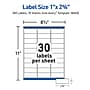 Avery Easy Peel Inkjet Address Labels, 1" x 2-5/8", Clear, 300 Labels/Pack (18660)~#|#~DAA5B78D-6E7C-4AD3-BAC4C746AEE474AE_sc7
